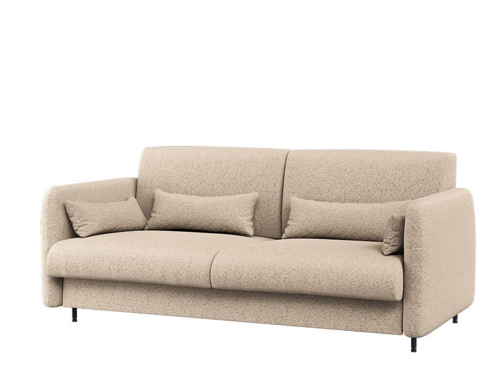 BED CONCEPT BC-19 sofa tapicerowana 160 boucle beżowy do BC-12 biały połysk