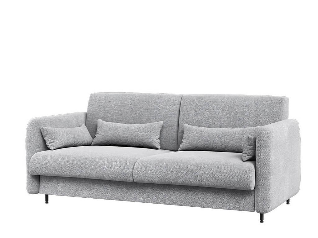 BED CONCEPT BC-18 sofa tapicerowana 140 szara do BC-01 biały połysk