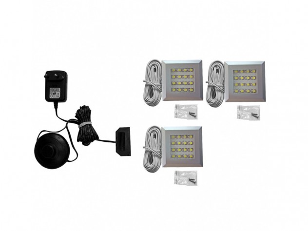 Zestaw oświetlenia LED 3-punktowy IZLED09-03-WW01